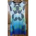 Anthropologie Dresses | Anthropologie Aryeh Dress Women’s Large Stretch Paisley A Line *Read* | Color: Blue/Green | Size: L