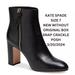 Kate Spade Shoes | Kate Spade New York Women's Knott Zip High Heel Boots Black Leather Size 7 | Color: Black | Size: 7