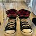 Converse Shoes | Converse Hi Tops Black With Plaid | Color: Black/Red | Size: 6