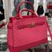 Michael Kors Bags | Michael Kors Reed Large Graphic Logo Belted Satchel Electric Pink Nwt | Color: Gold/Pink | Size: Medium