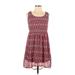 Bebop Casual Dress - Mini Scoop Neck Sleeveless: Red Dresses - Women's Size Small