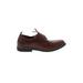 Deer Stags Flats: Oxfords Chunky Heel Classic Brown Solid Shoes - Women's Size 6 - Round Toe