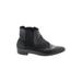 J.Crew Ankle Boots: Chelsea Boots Chunky Heel Casual Black Print Shoes - Women's Size 7 1/2 - Almond Toe