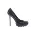 Camilla Skovgaard Heels: Pumps Stilleto Feminine Black Print Shoes - Women's Size 37 - Round Toe