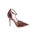 Jessica Simpson Heels: Burgundy Plaid Shoes - Women's Size 7