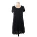 Mossimo Supply Co. Casual Dress - Mini Scoop Neck Short sleeves: Black Print Dresses - Women's Size Medium