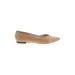 Marc Fisher Flats: Tan Solid Shoes - Women's Size 9 1/2 - Pointed Toe