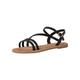 Tamaris Damen Sandalen Leder Sommer; BLACK GLAM/schwarz; 39 EU