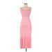 Forever 21 Casual Dress - Midi Square Sleeveless: Pink Print Dresses - Women's Size Small