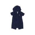 Carter's Short Sleeve Outfit: Blue Print Bottoms - Size 12 Month