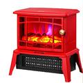 WARTHY Electric Stove Heater - Portable Stove With Wood Stove Flame Effect - Fireplace Stove Internal Heater -1500W Red Indoor Use elegant