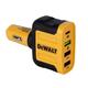 DEWALT 4-Port Mobile USB PD Charger, 60W USB Car Charger, Multi Port Type C USB Car Charger Adapter QC 3.0 Port