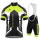 Men's Moisture-Wicking Sun Protection Cycling T-Shirt Set with Tech Stretch and 3 PocketsBreathable MTB Bike Shirt Bib Short Kits GEL Team Cycling Jersey Set For Men (TYPE-5,XXS)