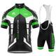 Men's Moisture-Wicking Sun Protection Cycling T-Shirt Set with Tech Stretch and 3 PocketsBreathable MTB Bike Shirt Bib Short Kits GEL Team Cycling Jersey Set For Men (TYPE-7,XL)