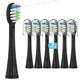 6 Pack Replacement Replacement Brush Heads for 𝗪𝗮𝘁𝗲𝗿𝗽𝗶𝗸 𝐒𝐨𝐧𝐢𝐜-𝐅𝐮𝐬𝐢𝐨𝐧 Flossing Toothbrush Compatible with Sonic Fusion SF01/SF02 and Sonic Fusion 2.0 SF03/SF04- Black with Caps