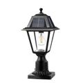 Solar Post Lights 300LM, Dusk to Dawn Solar Lamp Post Light Fixture with Pier Mount Base, Aluminium Solar Post Lights Outdoor Waterproof for Garden Post Pole Mount, Replaceable Bulb, Decorative Lamp