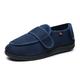 Men's Open Toe Diabetic Shoes, Breathable Edema Sandals Extra Wide Width Walking Shoes for Elderly Lightweight Swollen Feet Sneaker,Blue,8 UK