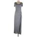 Bailey 44 Casual Dress Scoop Neck Short sleeves: Gray Print Dresses - Women's Size Medium