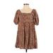 Wild Fable Casual Dress: Brown Floral Dresses - Women's Size X-Small