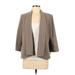 Kasper Blazer Jacket: Short Tan Print Jackets & Outerwear - Women's Size 8