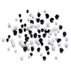 Perles acryliques à facettes géométriques noir et blanc perles d'espacement adt pour bracelet à