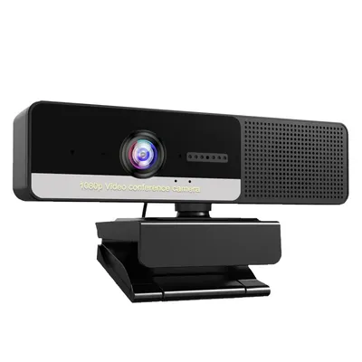 Webcam 1080P Full HD avec haut-parleur et microphone USB mini caméra pour PC et ordinateur