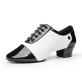 Chaussures de danse latine modernes pour hommes salle de Rh tango intérieur fendu semelle