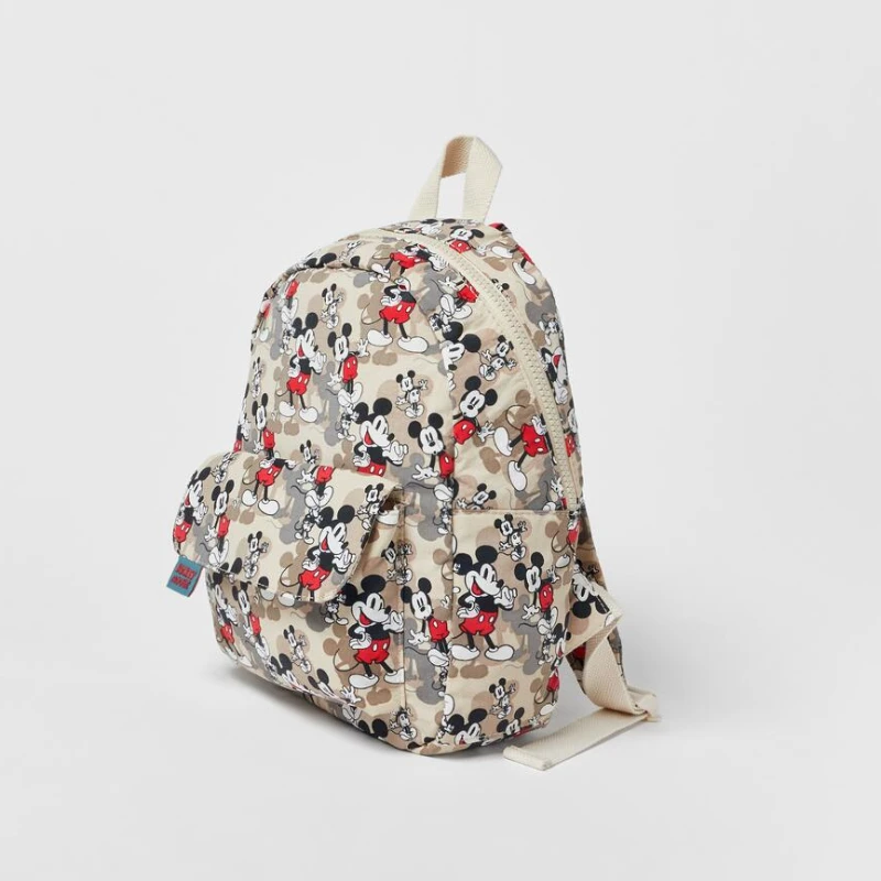 Sac à dos kaki Mickey Mouse de dessin animé Disney, nouveau sac d'école pour enfants, sac à bandoulière mignon pour filles et garçons