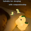 Veilleuse LED dinosaure en silicone lampe de dessin animé lumières colorées pour chambre d'enfant