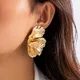 IngeSight.Z-Boucles d'oreilles géométriques bohèmes en or pour femmes grandes boucles d'oreilles