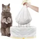 7/10cs Set Cat Litter Box Filter Bags Reusable Lifter Sifter Cat Litter Bag with Holes Scratch Cat