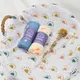 Elinfant 1 Pcs 100% Cotton Muslin Baby Swaddle Washable Newborn Blankets NewBorn Swaddle Wrap Infant