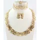 Women wedding Crystal jewelry sets gold Silver color sets necklace earring ring Bracelet african