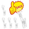 10pcs Merchandise Sign Clip Acrylic Price Label Clips Price Display Holders Label Clips Merchandise