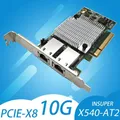 Intel X540-T2 10G Chipset PCIe x8 Dual Copper RJ45 10Gbps Port Ethernet Network Card Compatible