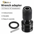 Adaptive Wrench Adapter Socket Ratchet Torque Wrench Adapter 1/2 Inch Square to 1/4 Inch Hex Ratchet