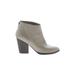 Cole Haan Ankle Boots: Gray Print Shoes - Women's Size 7 1/2 - Almond Toe