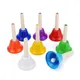 Colorful Handbells Set 8 Note Musical Bells Hand Percussion Bells Music Toy