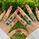 Vinregem Emerald High Carbon Diamond Gems Vintage 100% 925 Sterling Silver Wedding Rings Fine