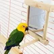 Bird Mirror With Perch Bird Perch Mirror Toy Stand Bird Toy For Parrot Parakeets Cockatiels Cage
