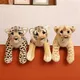 Simulation Tiger Lion Leopard Plush Toys Stuffed Cute Real Life Animals Dolls Soft Pillow Home