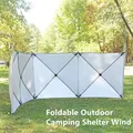 Camping Folding Outdoor Camp Windscreen Gas Stove Burner Shelter Windbreak Wall For Hiking Picnic