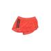 Adidas Athletic Shorts: Orange Print Activewear - Women's Size Small