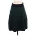 Ann Taylor Casual A-Line Skirt Knee Length: Green Bottoms - Women's Size Small