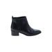 Old Navy Ankle Boots: Black Solid Shoes - Women's Size 6 - Almond Toe