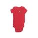 Carter's Short Sleeve Onesie: Red Bottoms - Size 6 Month