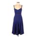 Prabal Gurung Collective Casual Dress - A-Line V-Neck Sleeveless: Blue Solid Dresses - Women's Size 6