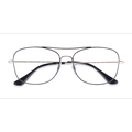 Unisex s aviator Black Silver Metal Prescription eyeglasses - Eyebuydirect s Ray-Ban RB6499