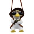 balançoire canard voiture ornement suspendu super mignon balançoire canards miroir accessoires suspendus auto décoration rétroviseur pendentif canard volant intérieur de la voiture ensemble