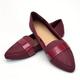 Femme Ballerines Slip-Ons Grandes Tailles Chaussures de confort du quotidien Eté Noeud Talon Plat Bout pointu Elégant Mode Décontractées Polyuréthane Mocassins Lumineux Noir Noir Rouge Bordeaux